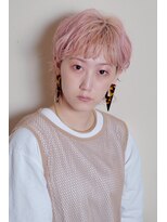 クシュ 所沢東口店(kusyu...) ピンクラベンダーピンクグラデーション赤髪クラシカルボブ