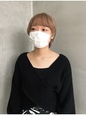 ベージュ マッシュ ウルフ