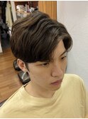 BTS風パーマニュアンスマッシュ×韓国ヘアツーブロックショート