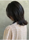 韓国風ミディアムレイヤースタイル/後ろ姿も簡単アレンジ