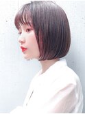 【Say.福岡】ミニボブ×ピンクブラウン×ベビーピンク×前髪あり