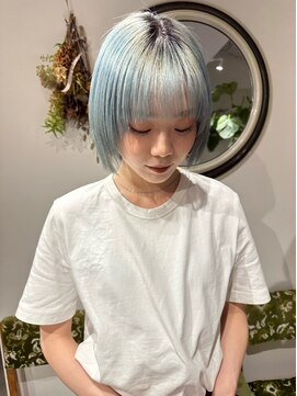 サンデイズド(SUNDAZED) デザインカラー/髪質改善カラー/ハイトーン/ボブ/ブルー