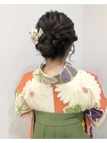 卒業式ヘアセット×袴着付け♪yu