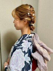 [オージュアサロン/恵比寿]ヘアアレンジ/ツイン