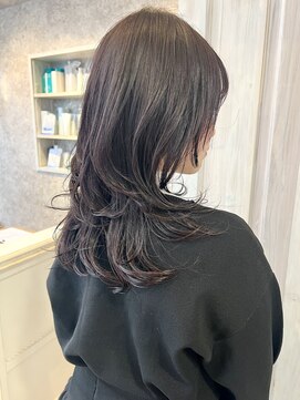 キャアリー(Caary) 福山Caary20代30代40代韓国風軽めロングレイヤー顔周りレイヤー