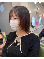 ヒョンミョン ライズバイレボ 取手店(hyon myon/RISE by REVO)&nbsp;レイヤーカット/デザインカラー/オリーブベージュ[取手/取手駅]