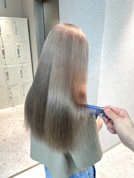 天神美容室 天神美容室×ブリーチ×ミルクティー