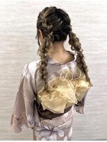 クラビス(CLAVIS)&nbsp;浴衣着付け　ツイン編み下ろし