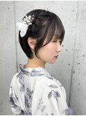 ◎ 美髪シアーカラーピンクブラウンショートカットアレンジ