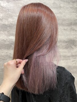 ヘアー ブランコ(hair Blanco) 全体カラーインナーピンク