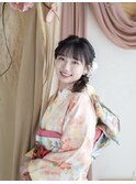 広島　和装ヘアアレンジ　成人式　卒業式　セットメイク　振袖