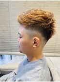 フェード無造作立ち上げブラウン@20代30代40代50代