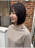 ボブスタイル、ワンレン、ストレート