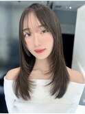 ロングくびれヘア美髪韓国ヘア顔周りレイヤー_F0017