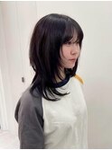 20代～50代☆ミディアムレイヤーカット髪質改善シャギー前髪
