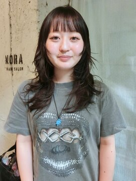 ノラ シブヤ(NORA) ★ハッシュカットハイレイヤーチョコカラーチョコブラウン