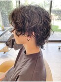 ウルフパーマ 大人ウルフカット ニュアンスパーマ ミディアム