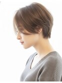 30代40代大人可愛いショートボブ　前髪長め