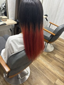 テーラヘアー 高座渋谷店(TELA HAIR) ロングスタイル×オレンジグラデーション