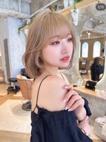 ロンド アンブル 四条烏丸(Lond ambre)&nbsp;似合わせカット/韓国ボブ/ミルクティーベージュ