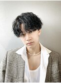 men'shair/波巻きツイストスパイラル/ニュアンス