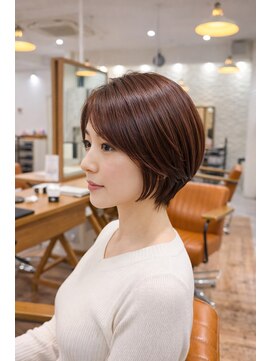 ジプソ 池袋西口(Gypso) 白髪ぼかし×本格髪質改善×ショートボブカット+カラー