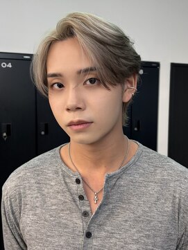 メンズラピス 栄店(Men's Lapis) ナチュラルセンターパート×シルバーベージュ