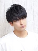 【黒髪束感ツーブロック】ナチュラルマッシュ
