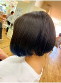 〈ラピッシュ桜田〉裾カラーショコラベージュマッシュボブウルフ