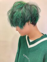 トータルビューティーサロン プリエ(prier) アフロ安藤　デザインカラー/3Dハイライト/ミントグリーン