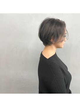 タグ(#tag) #イメチェンショート×ラベンダーグレーカラー