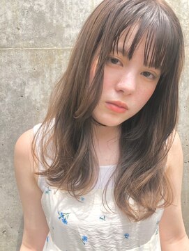 アイコン(I-CON) セミロング×ベージュ-1