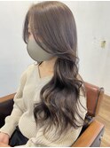 顔周り×ラベンダーベージュ