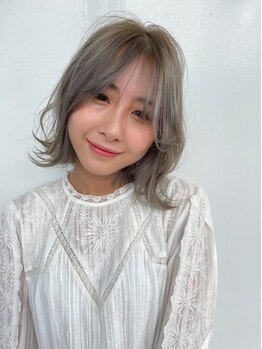 ヘアデザイン アンジェロ(Hair Design Angelo)の写真/《肌まで綺麗に魅せる優しいカラー》オーガニック/HUEカラー＊柔らかな質感×透明感であなたらしさをUP