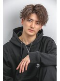 メンズ刈り上げアップバング×ツイストスパイラルパーマ