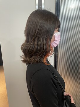 ファイブバイジエクト 堀江(FIVE by The Ect) インナーカラー　イヤリングカラー　インナーオレンジ