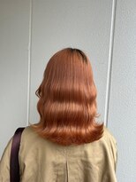 ガリカ シーム(Gallica/SEAM)&nbsp;【桑原雪音】ゆるふわウェーブミディ/透明感オレンジベージュ