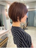 20代30代大人ガーリーショートヘアチョコレートモードショート