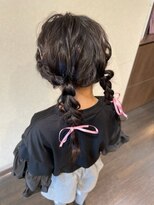 スーパーカット 元町店(SUPER CUT)&nbsp;子供　結婚式参列アレンジ　ツインテール　編み込み