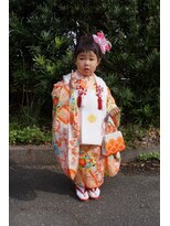 ランコントレ 千代 3歳の七五三お参り　着付とヘアセット