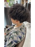 波巻きパーマ