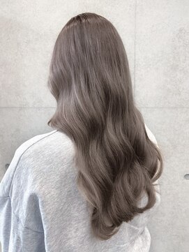 オーブ ヘアー ニーナ 麻生店(AUBE HAIR nina) ミルクティーグレー韓国巻き髪