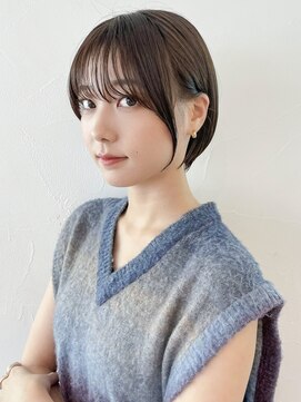 アルバム 新宿(ALBUM SHINJUKU) ショートボブ_前髪パーマグレーベージュレイヤーロング_9695