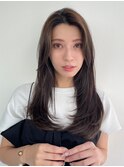 顔周りレイヤーで華やかロング*レイヤーロング*センターパート