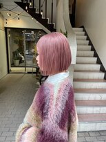 ロナバイソル(lona by SoL) ミルキーピンク×切りっぱなしボブ