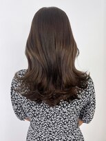 アイティーバイアルバム 八王子店(IT by ALBUM)&nbsp;秋色オリーブカラー透明感カラーウルフレイヤーロング_ba520211