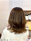 レイヤー/顔まわりカット/ブリーチなし/髪質改善/トリートメント