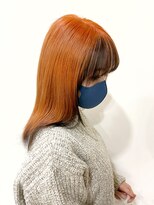 トータルビューティーサロン プリエ(prier) ハイトーンカラー/インナーカラー/アプリコットオレンジ