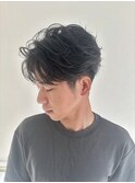 大分ニュアンスパーマセンターパートフェザーパーマ毛流れパーマ