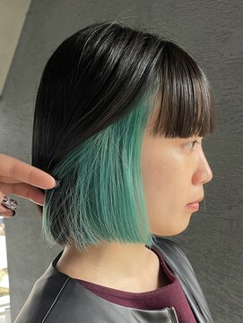 アルカナ 明治神宮前原宿(ARCANA) インナーカラー/ターコイズグリーン/デザインカラー/ハイトーン